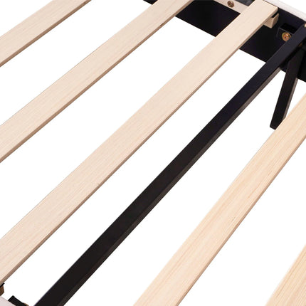 90 x 200 cm Single Bed for Teenagers and Adult , Beige Velvet Fabric with Flower-shaped Headboard and Slatted Frame