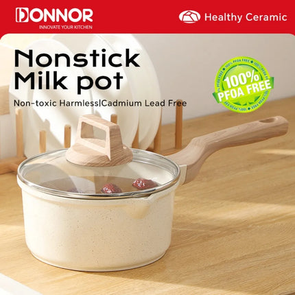 DONNOR 2.1QT kitchen Sauce Pan with Lid Nonstick Saucepan Non Stick Sauce Pots Cooking Pot