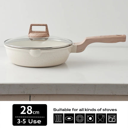 DONNOR Pro Nonstick Frying Pan Induction Compatible Skillets with Lid Heavy