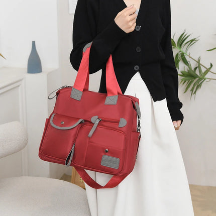 New Ladies Tote Bag Fashion Nylon Waterproof Casual Shoulder Mummy Bag Large Capacity Women's Messenger Handbags