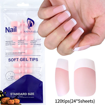 150/120/100Pcs French Almond Fake Nails