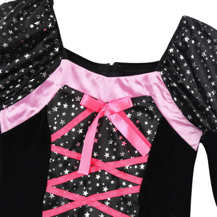 Girls Halloween Wizard Costume 2024 Kid Make up Party Hag Witch Apparel Vestidos