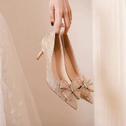 party night club stiletto heel shoes lady fashion golden high quality slip