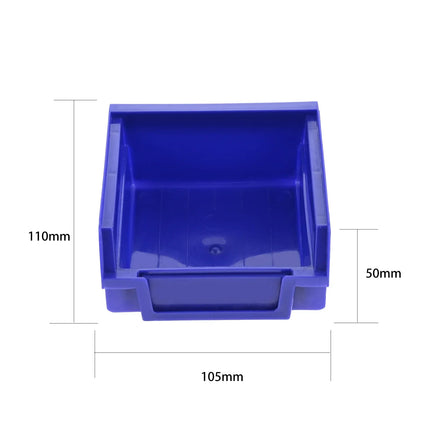 5pcs Stackable Storage Bins Tool Parts Organization Hanging Plastic Box Red Yellow Blue 110/190/270mm Garage Hole Board Case Kit