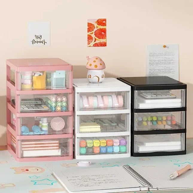 Desk Storage Box Desktop Storage Box Drawer Type Storage Cabinet Office Cosmetics Box Stationery Debris Storage Rack