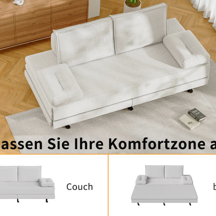 Sofa Bed, 201cm, 90x200cm Sofa Retractable Folding To 180x200