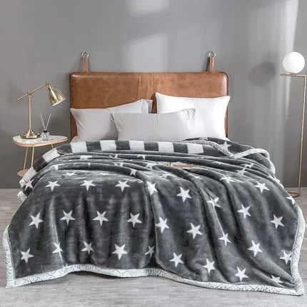 High-end Printed Warm Raschel Blankets for Winter Super Soft Warmth Weighted Blanket High-quality Antistatic Skin Friendly Duvet