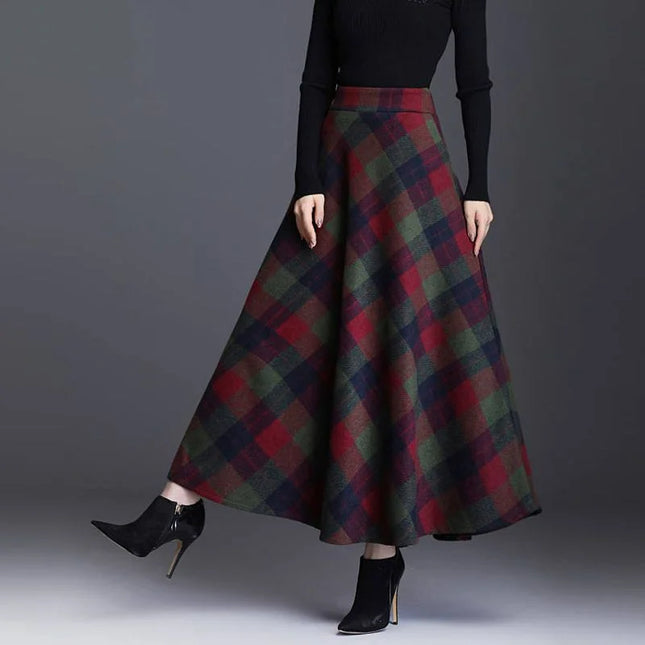 Winter New Fashion Versatile High Waist Woolen Half Skirt