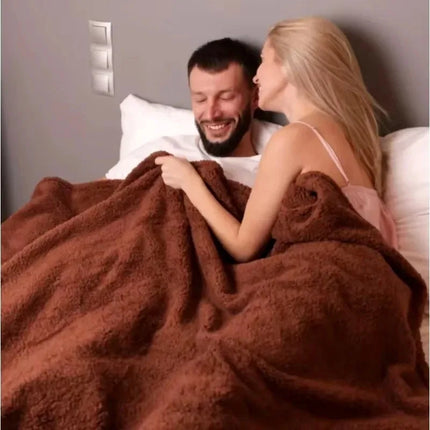 Luxury Shaggy Couple's Blanket - Winter Waterproof Thickened Warm Blanket for