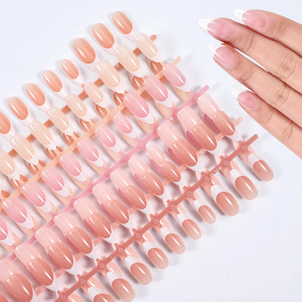 150/120/100Pcs French Almond Fake Nails