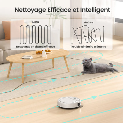 Lefant M210 Robot Vacuum Cleaner,120 Mins Runtime, Automatic Self-Charging,Wi-Fi/App/Alexa Control,smart Home appliance