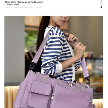 Carry On Travel Bag Large Capacity Weekender Overnight Duffle Bags with Shoe Compartment Sports Fitness Bags for Women