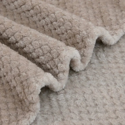 Solid Soft Warm Fleece Plaid Blankets and Bedspreads Living Room Bedroom Air