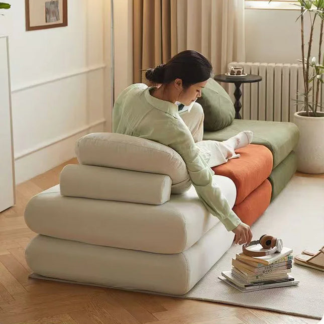Lazy Sofa Single Person Detachable And Washable Sofa Home Furniture Living Room Sofa Bed Dual-useTatamiMinimalistSofa