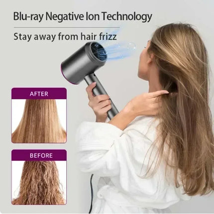 Hair Blow Dryer Professional Dc Motor Hair Dryer Ion Electric With Hot Cold Functions For Travel Salon Hotel Outdoor Use