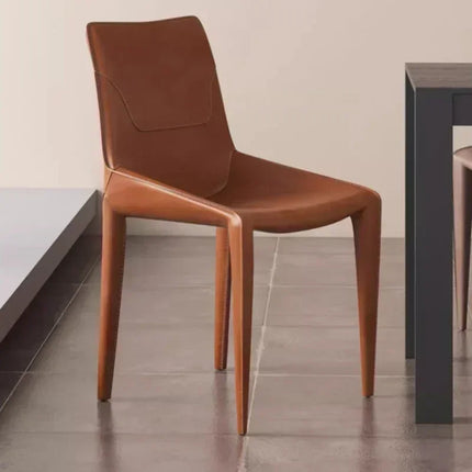 Leather Meeting Sedentary Dining Chair Luxury Backrest Comfortable Simple Dining Chair Hotel Restaurant Cadeiras Home Furniture