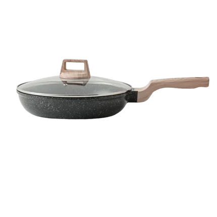 DONNOR Nonstick Frying Pan 4.6qt Ceramic Frying Pans with Lid Nonstick Cookware