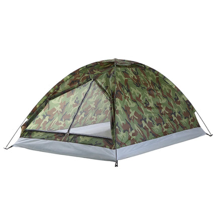 Camping Tent for 2 Person Single Layer Outdoor Portable Camouflage Summer Tent for Outdoor Camping Traveling Tent