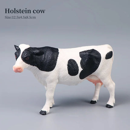 Farm Animal Models - Bull Milk Cow Poultry Educational Action Figures for Children's Cognitive Learning Collection