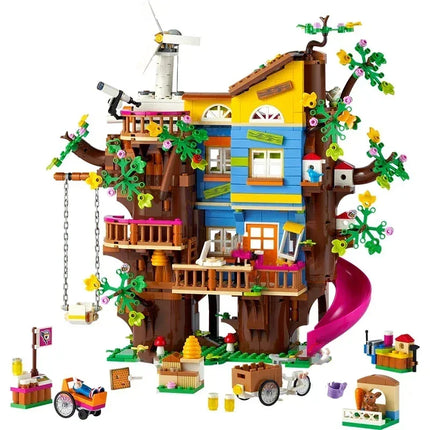 Anniversary girl Series 41703 Good Friends Friendship Tree House Children's Assembled Toys Christmas