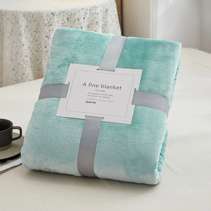 Ultra-Soft Thickened Flannel Fleece Blanket Plush All-Season Cozy Throw
