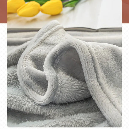 Ultra-Soft Thickened Flannel Fleece Blanket Plush All-Season Cozy Throw
