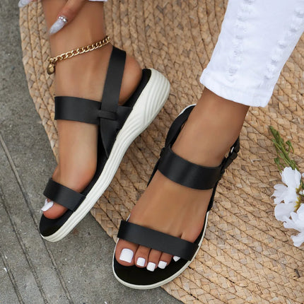 Women's  Elastic  Wedge Sandals Slip on Lightweight Walking Sandals Women Plus Size Comfortable Summer Shoes Woman 2024