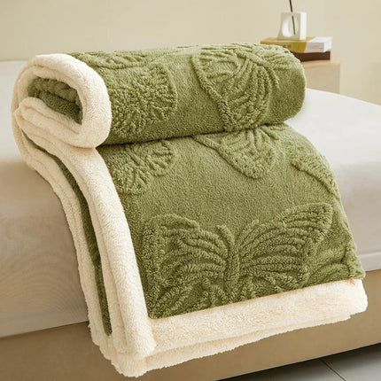 Nordic Style Tafurong Butterfly Pattern Napping Blanket Home Air Conditioning Sofa Blanket Bedding Blanket Versatile All Seasons