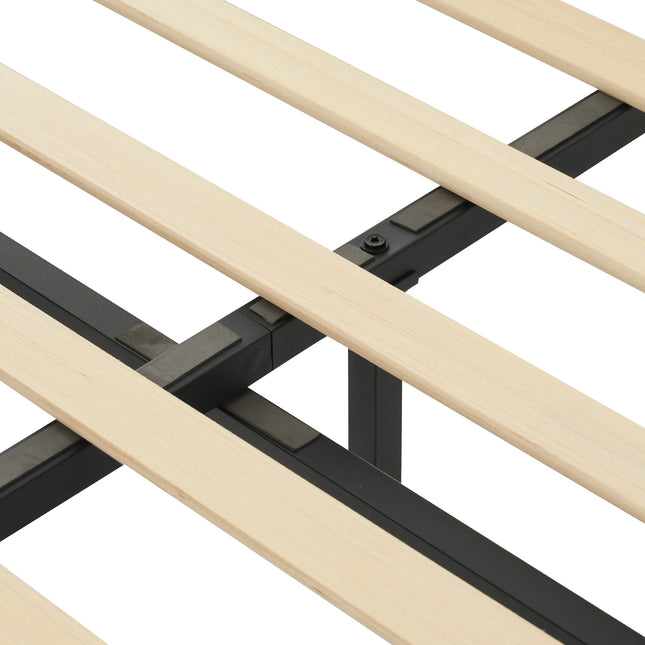 Upholstery bed storage space bed USB/Type-C charging ports side bag hydraulic double bed 140x200cm slatted wood bed with L