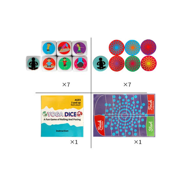 Funny Party Parent-child Interaction Table Games Creative Yoga Sports Dice Games