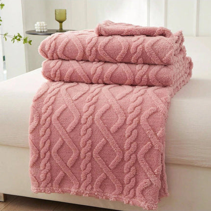 1pc Single-Layer Coral Fleece Blanket, Lightweight & Multi-Purpose Blanket