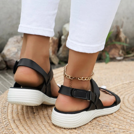 Women's  Elastic  Wedge Sandals Slip on Lightweight Walking Sandals Women Plus Size Comfortable Summer Shoes Woman 2024