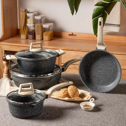 Home Kitchen Non Stick Pot Set Cookware Set Cooking 4pcs Non Stick Cookware Set,