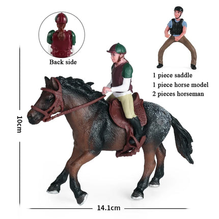 Farm Horse Race Model Action Figures DIY Equestrianism Horseman Animals