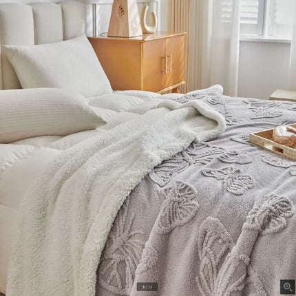 Nordic Style Tafurong Butterfly Pattern Napping Blanket Home Air Conditioning Sofa Blanket Bedding Blanket Versatile All Seasons