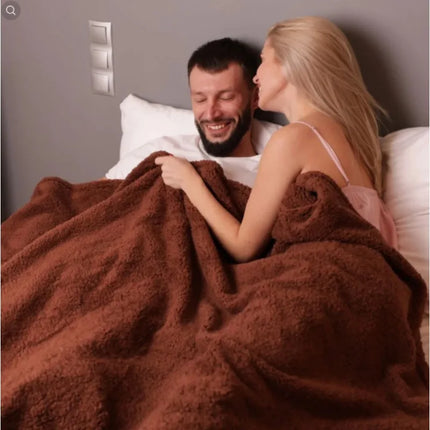 Blanket Winter Warm Cozy Shaggy Blanket-Thickened King Size