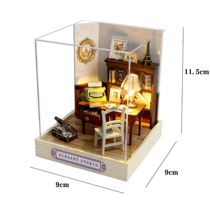 Miniature Dollhouse Kit 3D Puzzle Furniture Assembly Model Doll House education,