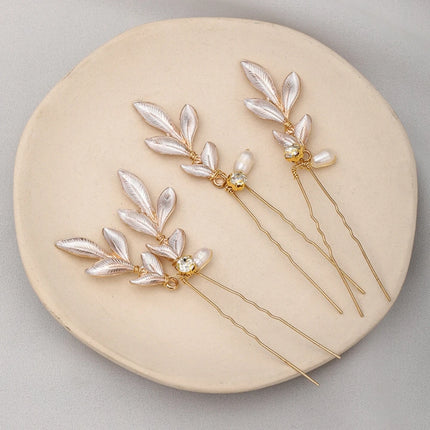 Fashion Crystal Pearl Rhinestone Hairpins Stick Hair Clip For Women Bridal Hair Accessories Party Wedding Hair Clips Jewelry