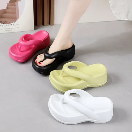 Eyriphy Platform Flip Flops Summer Thick Bottom Women Sandals Outdoor Beach Slippers Bathroom Home Shoes Comfort Soft Sole Slide