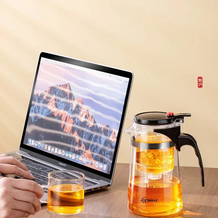 Tea Pot One-button Filtering Tea Separation Kettle Tea Coffee Maker