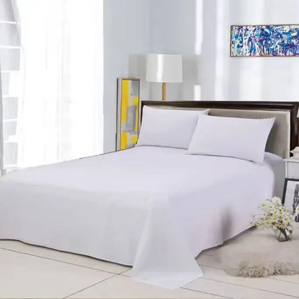 One Piece of Single Bed Sheetss (Excluding Pillowcases and Pillow Cores) Washed Material Pure White Hotel Bed Sheetss B&B Single and Double Home Use
