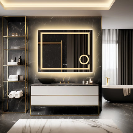 LUVODI LED Mirror Bathroom Wall Mounted 3 Magnifying Mirror for Washroom Toliet Shower Vanity Makeup Shaving Mirrors