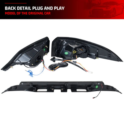 LED Tail Lights Center Lamp for Toyota Corolla 2020-2024 E210 Start-up Animation Sequential Signal Rear Lamps Assembly