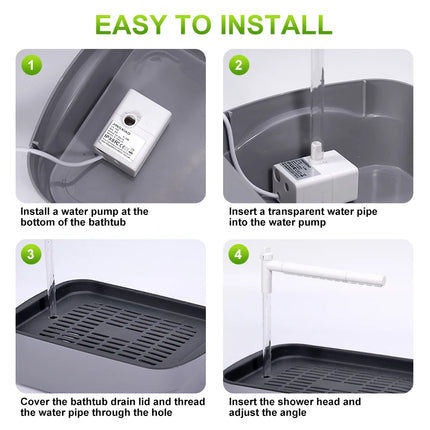 Automatic Parrot Bird Bath Tube Parrot Shower Electric Circulating Faucet Pet Bird Shower Parakeet Bathing Fountain