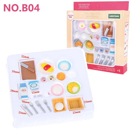 Forest Animal Family Dollhouse Furniture 1/12 Miniature Toys Girl Dolls Accessories