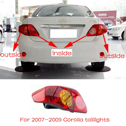For Toyota Corolla 2007 2008 2009 2010 2011 2012  2013 Taillight housing  Car Rear Brake Lamp Outer Side Tail Light Without bulb