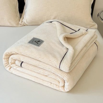 Category A Knitting Velvet Warm Autumn Winter Blanket Soft Warmth Sofa Blankets for Thorw Comfortable Breathable Knitted Blanket