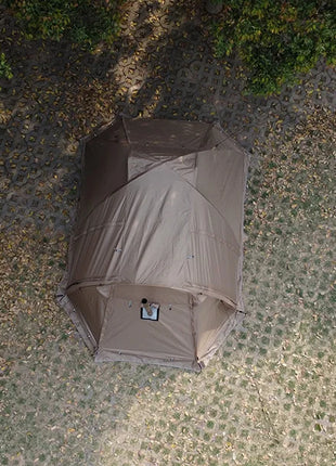 Fireproof 2 Person Winter Tent Hot Tent Waterproof Tunnel Dome Tent with Stove Jack and Snow Skirt for Camping Hiking 4 Season
