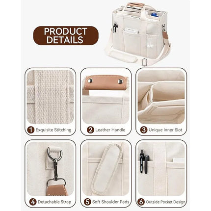 tote bag large capacity handbag multi-compartment storage bag women's bag fashionable multi-functional