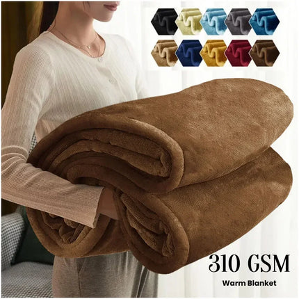 Soft Blanket for Fall Winter Spring All Season Thicken Warm Fuzzy Microplush Lightweight